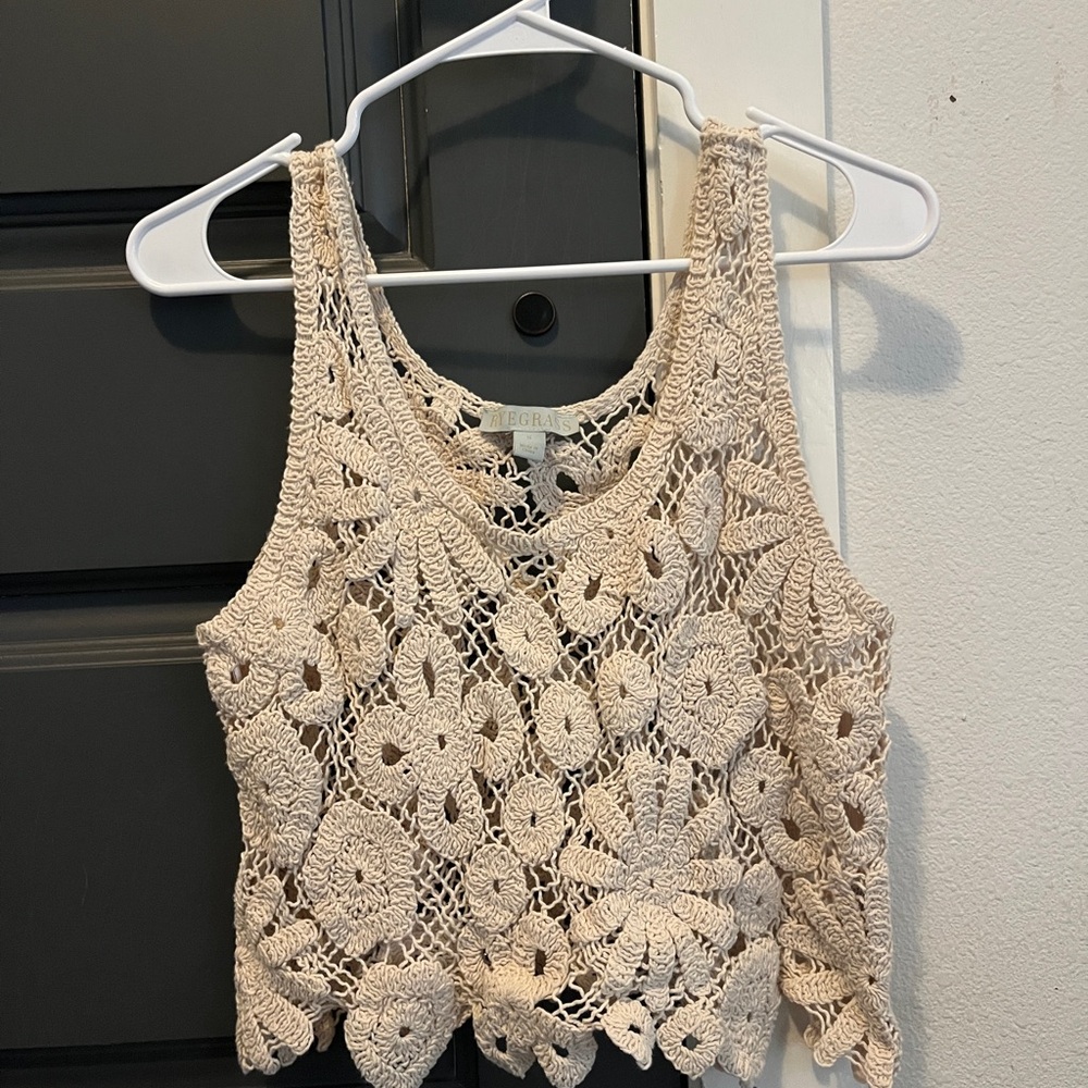 Boho Crochet Floral Tank Top